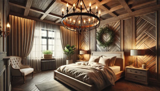 Create Warmth Bedroom With Chandeliers - 03